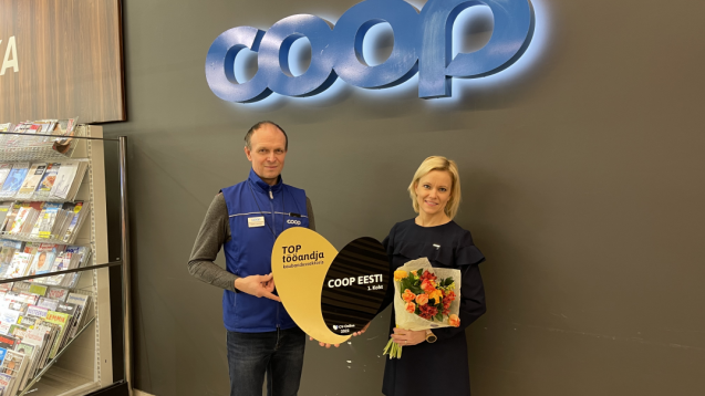 Coop Estonia is the most desirable employer in the trade sector Coop Estonia is the most desirable employer in the trade sector